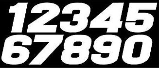 SX Pros XL Stick-On Number - 7in. - No.4 - White