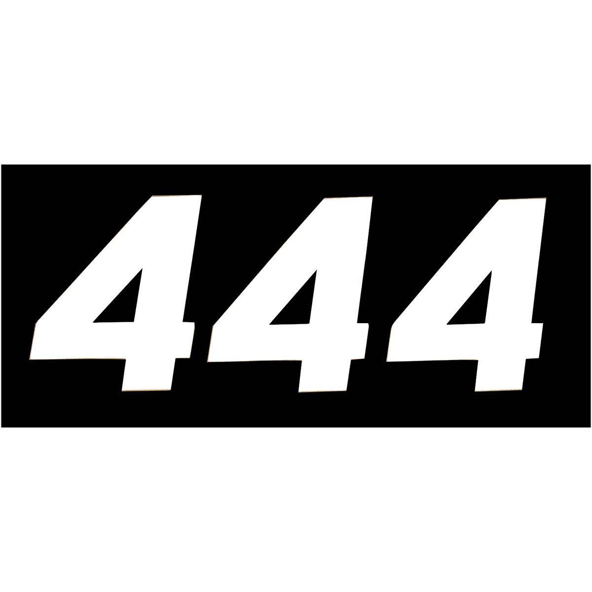 SX Pros Stick-On Number - 6.5in. - No.4 - White