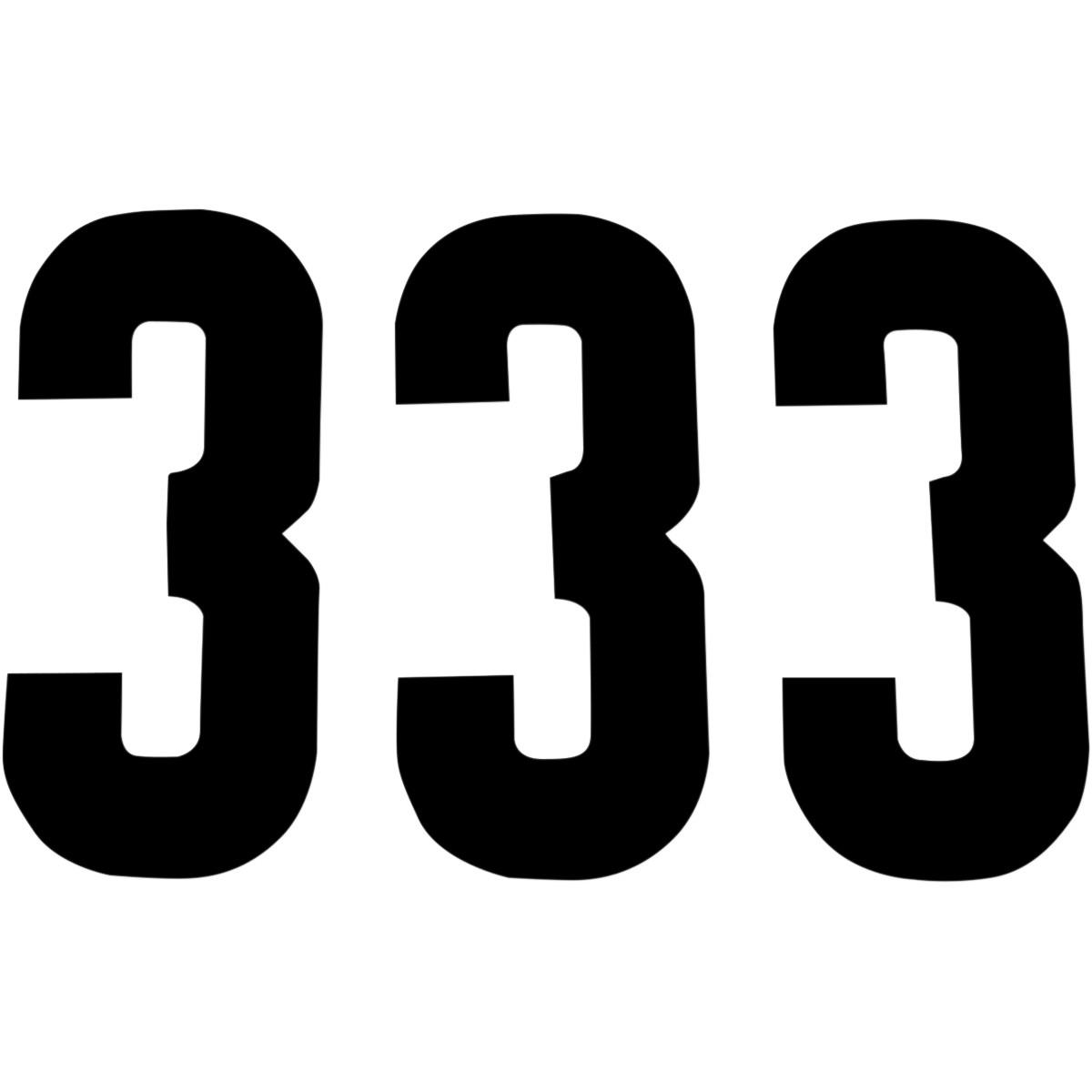 Pros 2 Stick-On Number - 7in. - No.3 - Black
