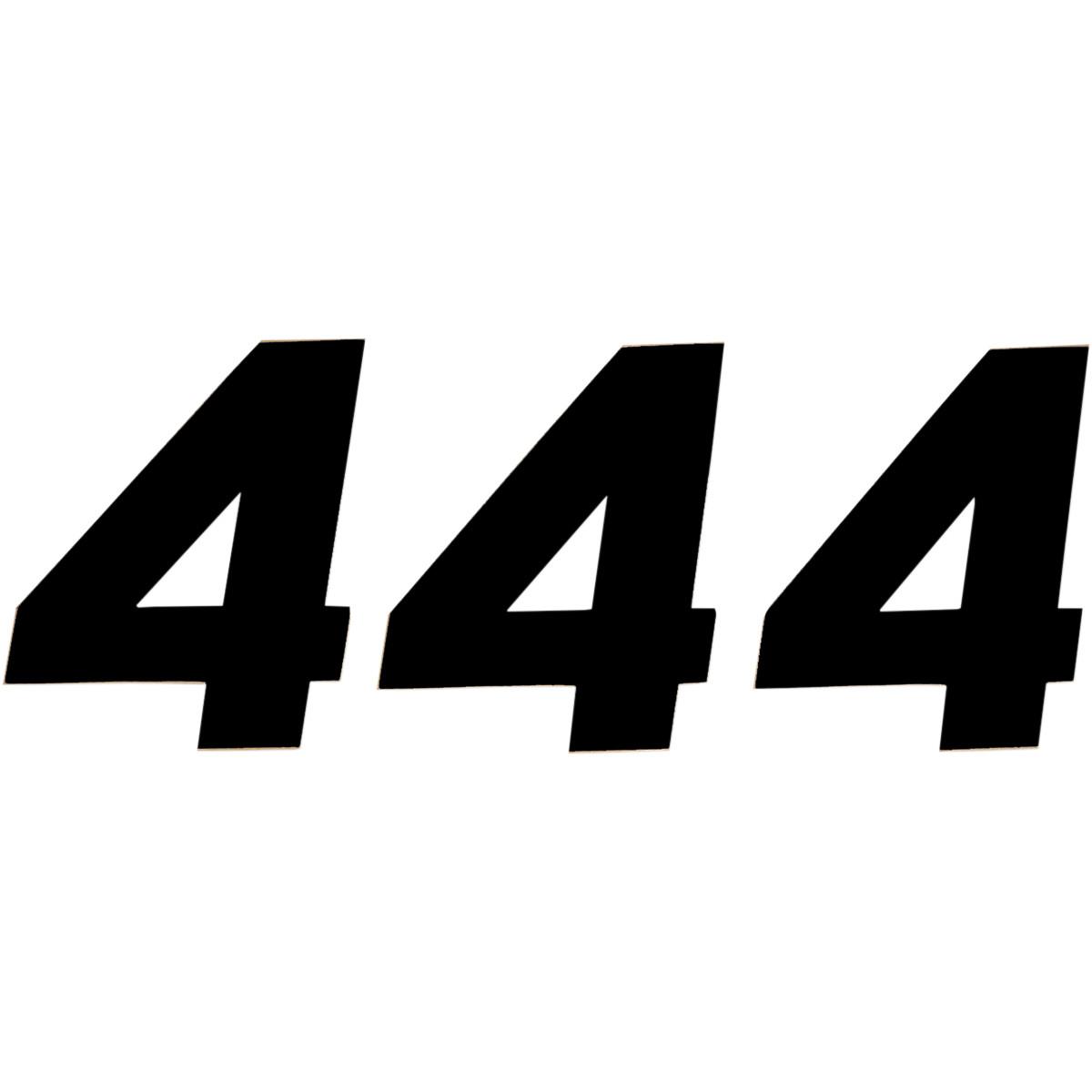 SX Pros Stick-On Number - 6.5in. - No.4 - Black