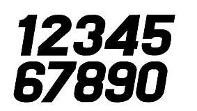 SX Pros XL Stick-On Number - 7in. - No.0 - Black