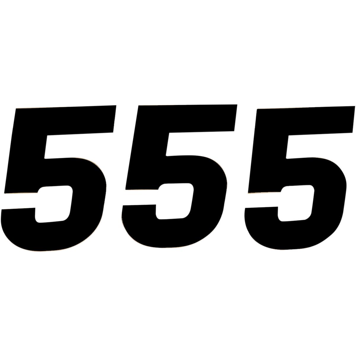 SX Pros Stick-On Number - 6.5in. - No.5 - Black