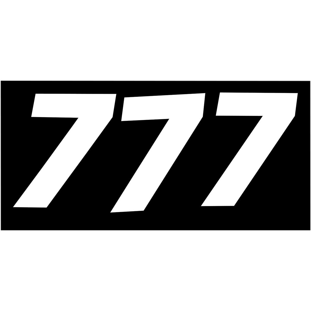 SX Pros Stick-On Number - 6.5in. - No.7 - White