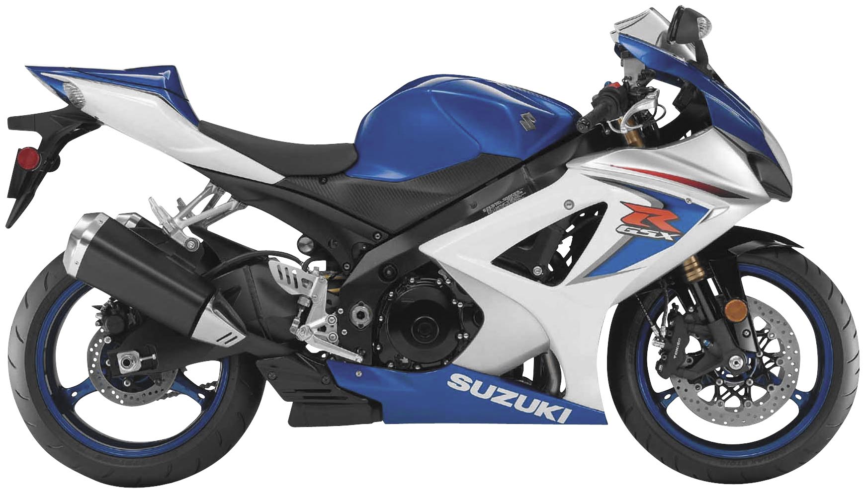Street Bike 1:12 Scale Motorcycle - GSX-R1000 Blue/White 2008