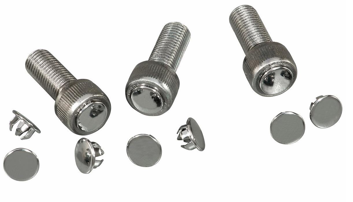 Star Chrome Allen Bolt Plugs - 6mm
