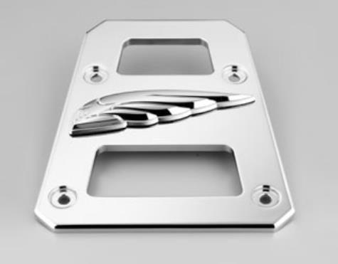 Deluxe Chrome Backrest Trim - VTX Emblem