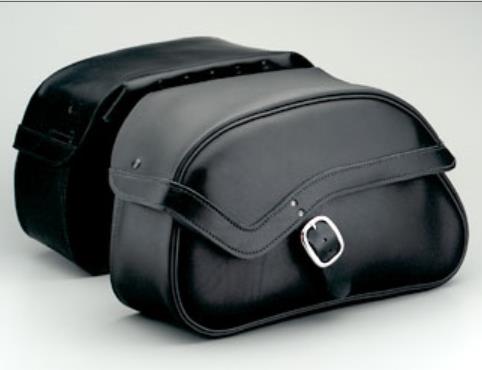 Leather Saddlebags - 24L. - Plain