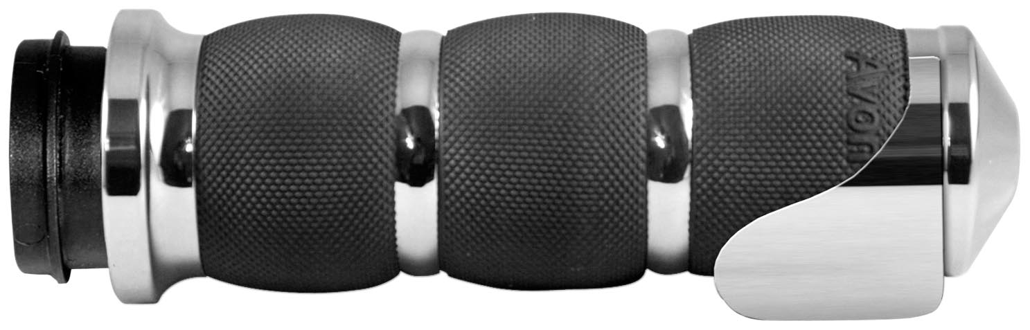 Air Cushioned Grips with Throttle Boss - Chrome