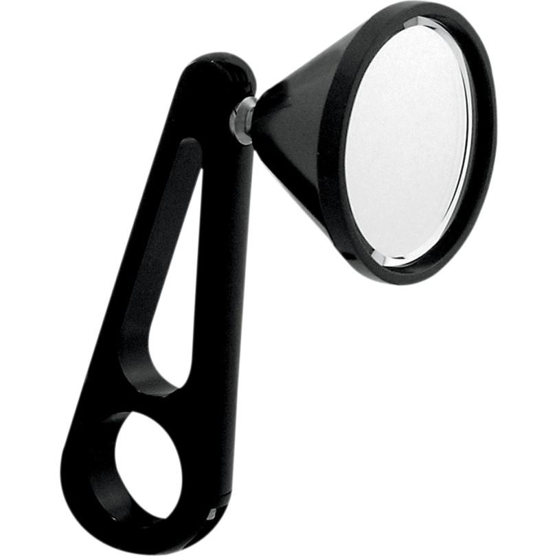 Billet Clamp-On Mirror for 1 1/4in. Handlebar - Black