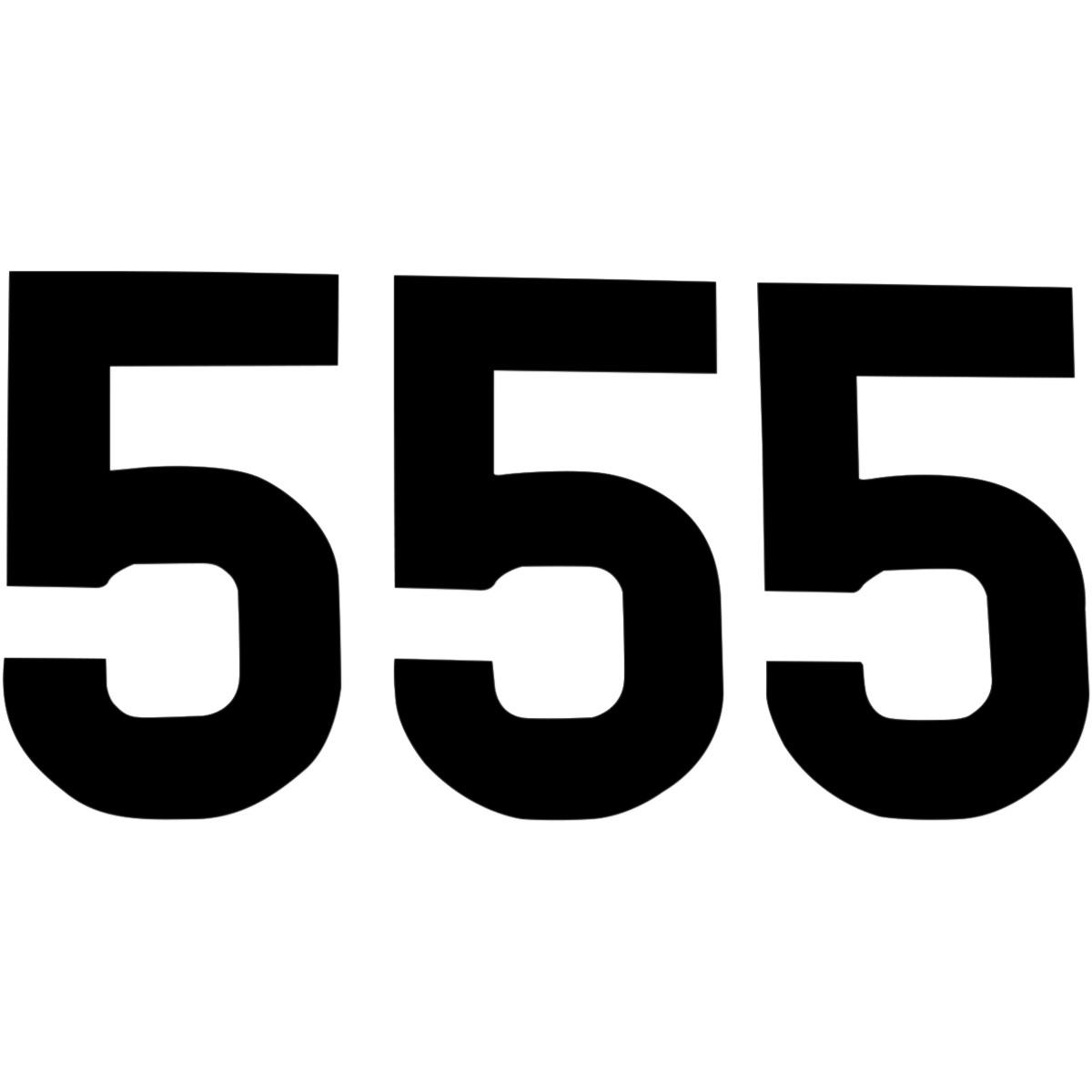 Pros 4 Stick-On Number - 5in. - No.5 - Black