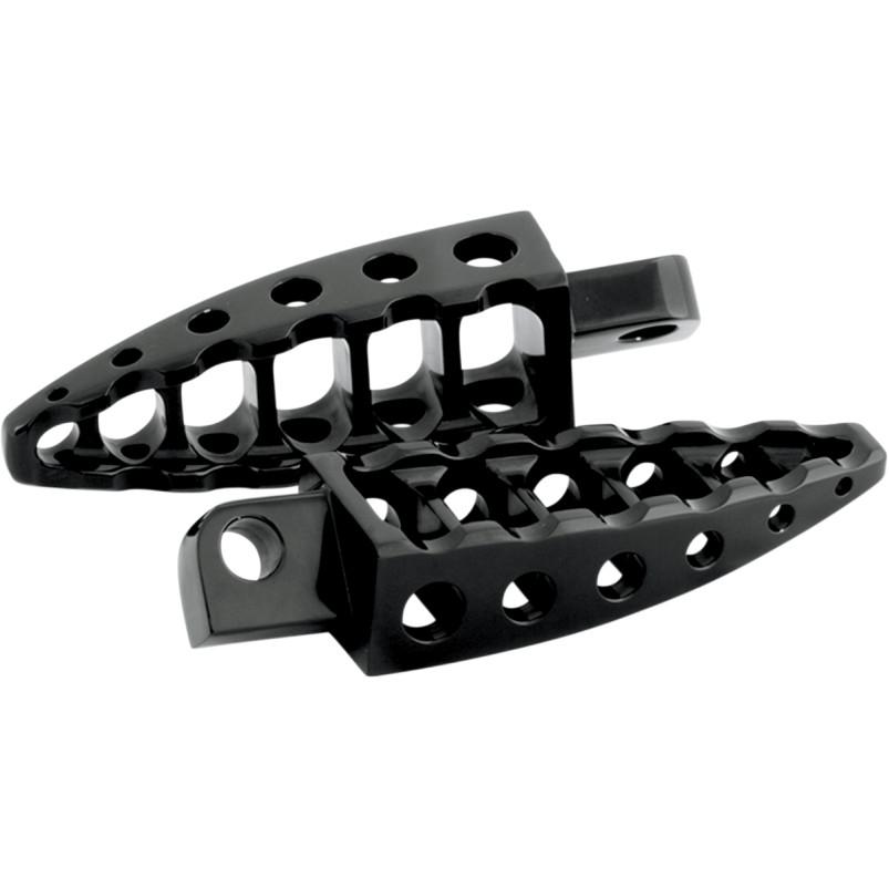 Moto Footpegs with 45 Deg. Male Mounts - Black Anodized