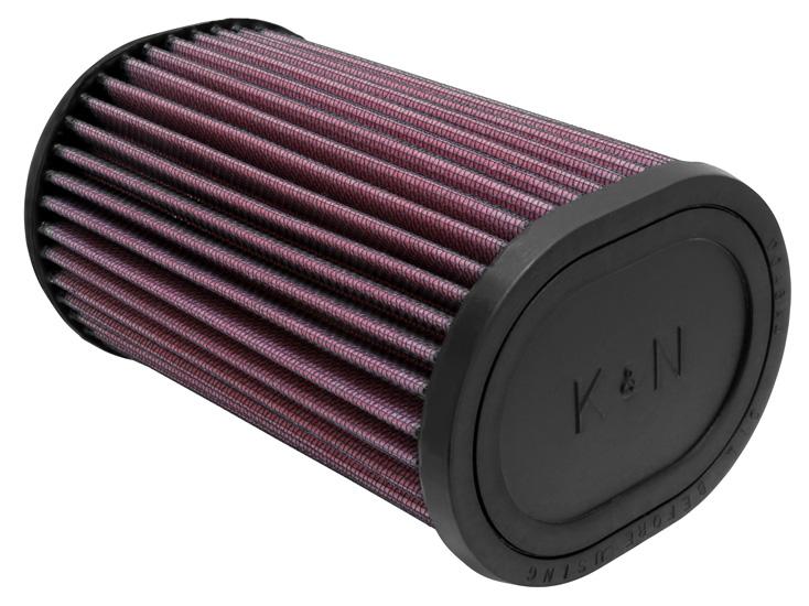 Universal Oval Straight Air Filter - Rubber End Cap