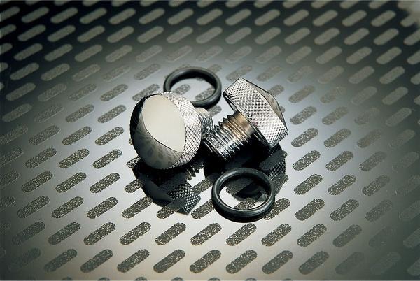 Chrome Knurled Bolt Kit for Softail Seats