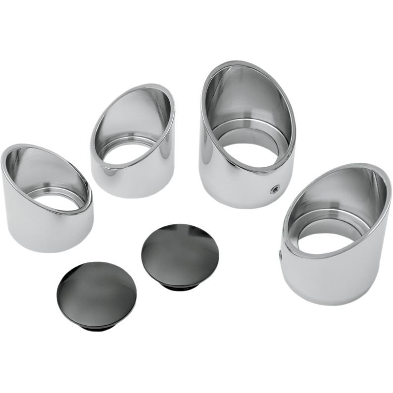 Five Spoke End Caps for Billet Grips with Interchangeable End Caps - Black