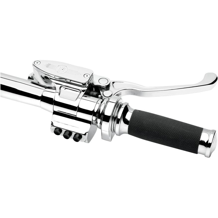 11/16in. Bore Hydraulic Brake Side Contour Billet Handlebar Control (Dual Caliper) - Chrome