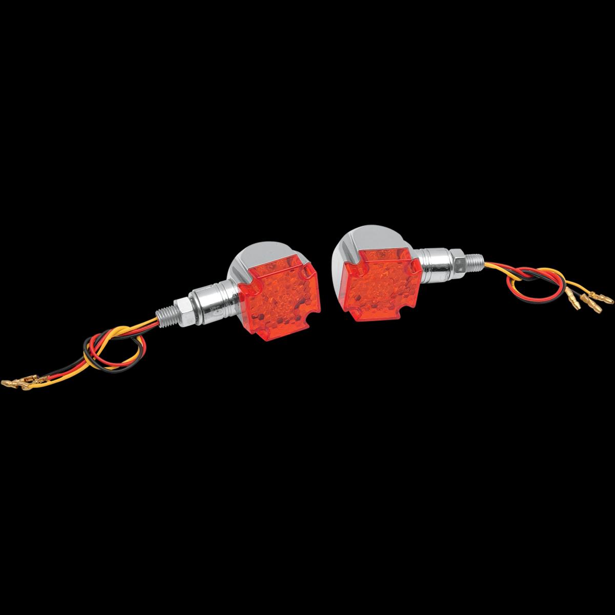 Maltese LED Marker Lights - Chrome/Red