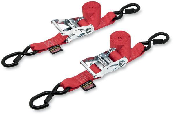 1-1/2in. Ratchet with Safety Latch Hooks - Red