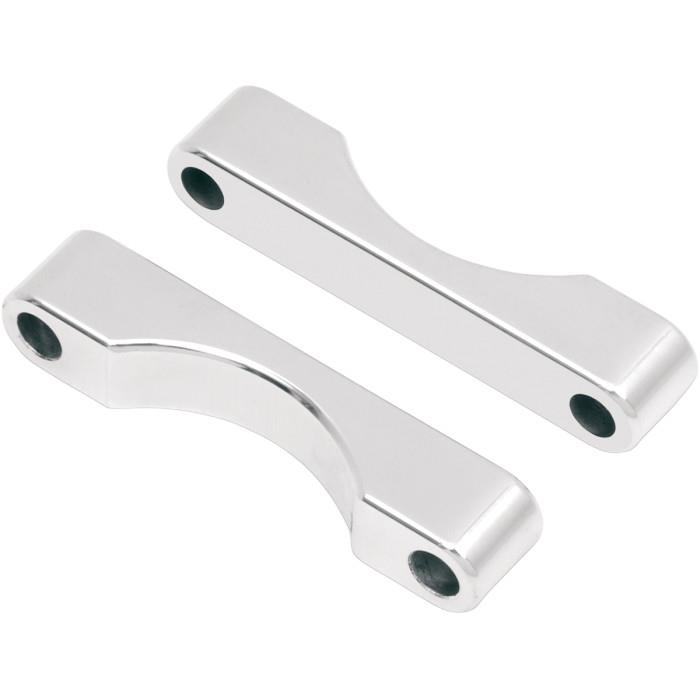 WFB Benchmark Bagger Front Fender Blocks - Chrome Finish