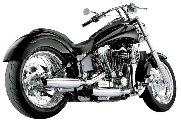 2-Into-2 Staggered Internal Disc Exhaust System - Chrome