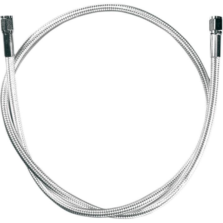 Polished Stainless Braided Universal Brake Line - 26in L