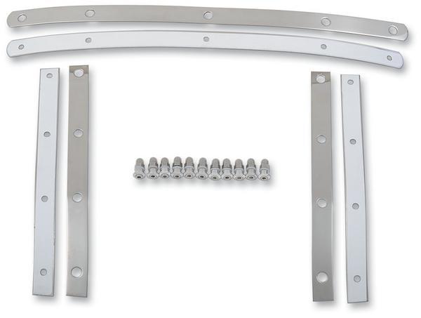 Memphis Fats Windshield Straps - 11 Bolts - Polished