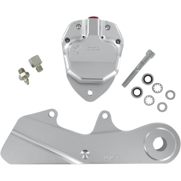 2-Piston Custom Rear Brake B-Caliper Kit - Classic Clear Anodized