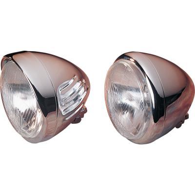 Custom 5 3/4in Springer-Style Headlights - Light Plain