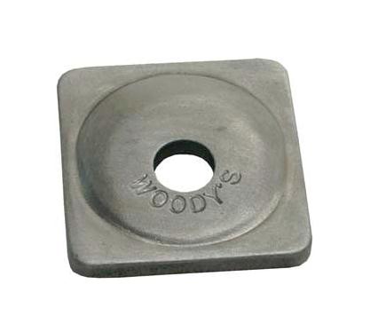 Square Grand Digger Aluminum Support Plates - 5/16in. - Natural (48pk.)