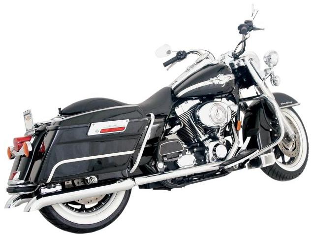 3in. Silver Bullet Slip-Ons for True Dual Header Pipes - 29in. Turndown - Chrome