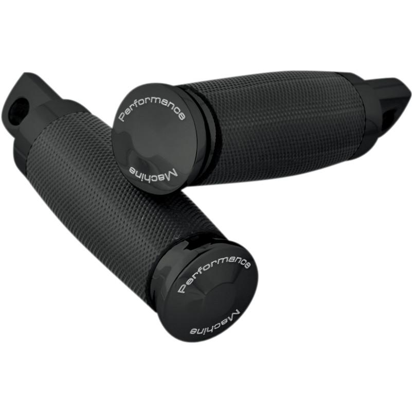 Contour Male Mount Footpegs - Rubber Wrapped - Black