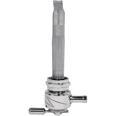 Power-Flo Fuel Valve - 22mm Round - 180 Deg. Outlet Facing Inward - Lightning