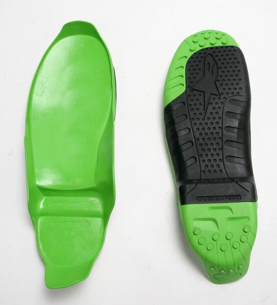 Tech 10 Sole Inserts - Black/Green - Size: 7-8