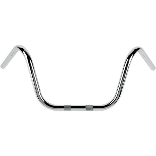 1in. Springer-Style Buckhorn Custom Bend Handlebar - Knurled and Dimpled - Chrome
