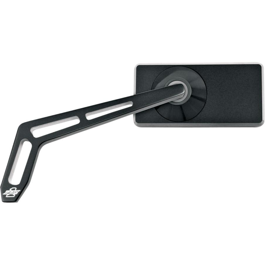 Rectangular Smooth Head Mirror with Weekend Warrior Cutout Stem - Left