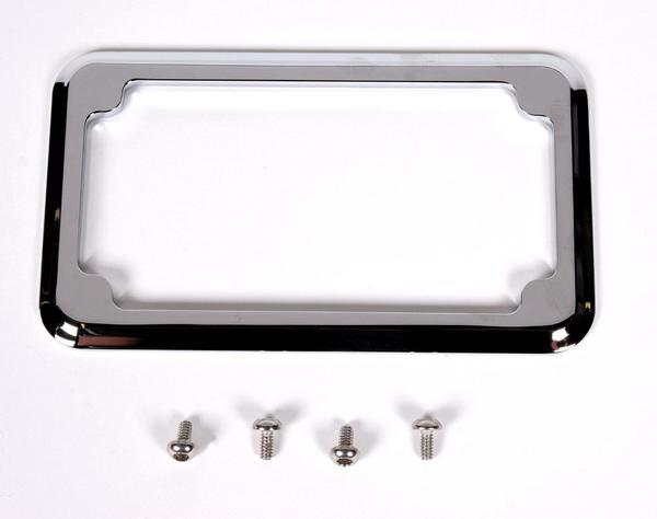 Beveled License Plate Frame - Chrome