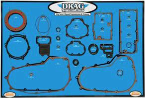 Gasket, Seal and O-Ring Display for Big Twin 6-Speed Transmissions/Primaries