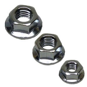 Chrome Hex Nuts - 3/8in.- 24