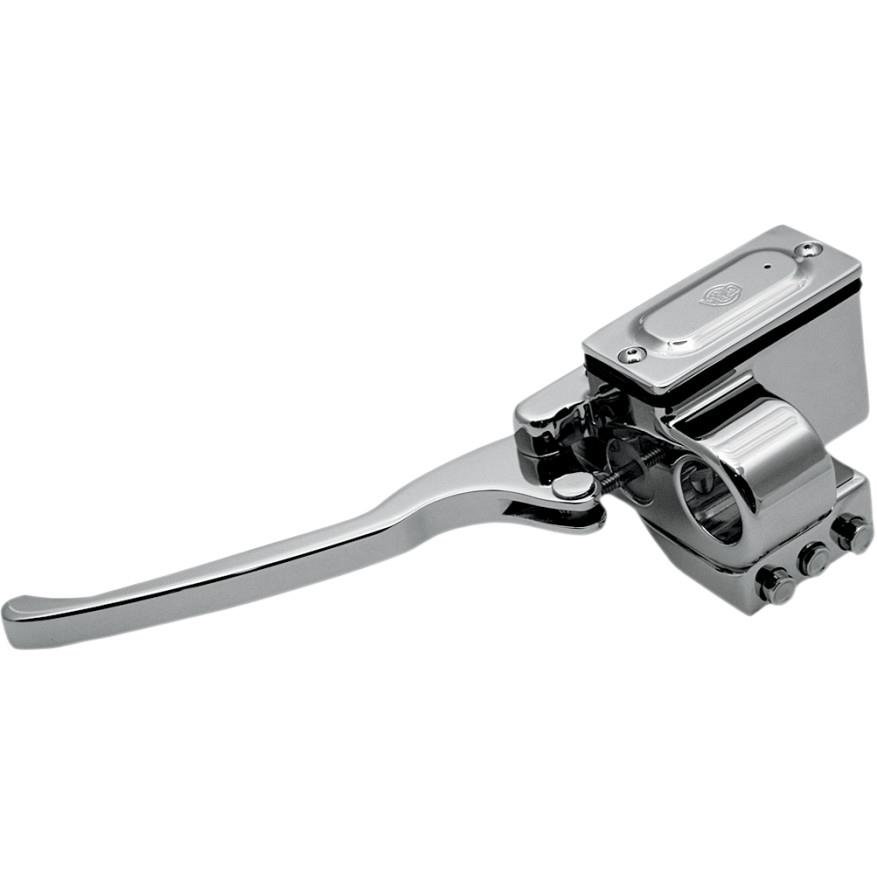 Hydraulic Clutch Master Cylinder Assembly w/ Switch Kit for 1in. Handlebar - 9/16in. Bore - Polished
