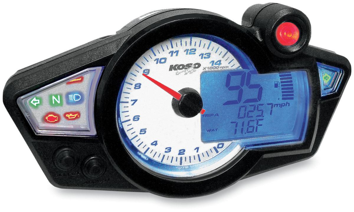 RX-1N GP-Style Speedometer - White