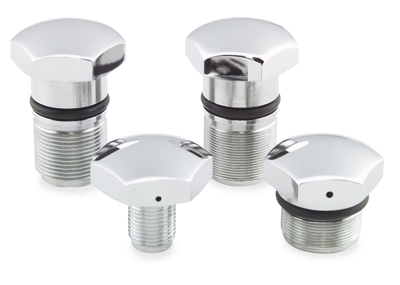 Chrome Fork Tube Caps - Stock