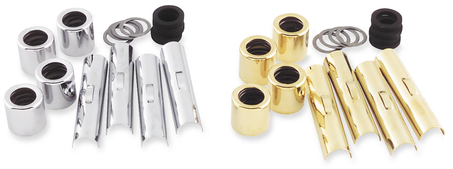 Upper Pushrod Cover Set - Chrome Plated