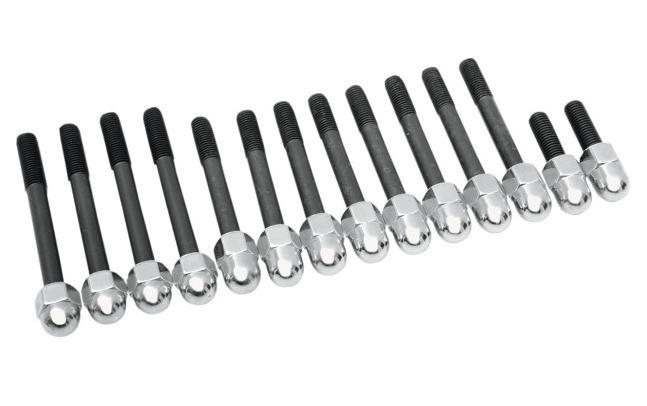 Cylinder Base Nut Kit - Acorn Style - Chrome