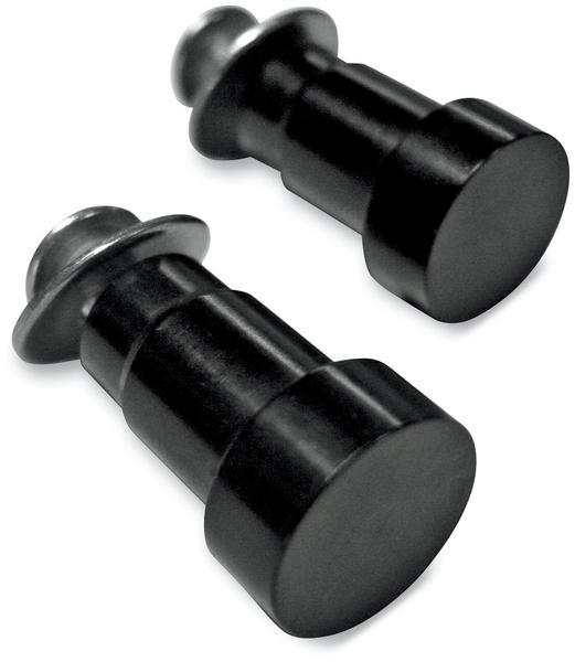 Mirror Hole Plugs for Triumph OE Controls - Black Anodized