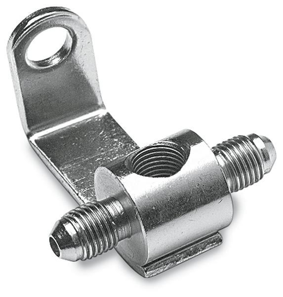 Chrome Universal Rear Junction Block with Brake Light Switch Mount - 1/8in. NPT Threads