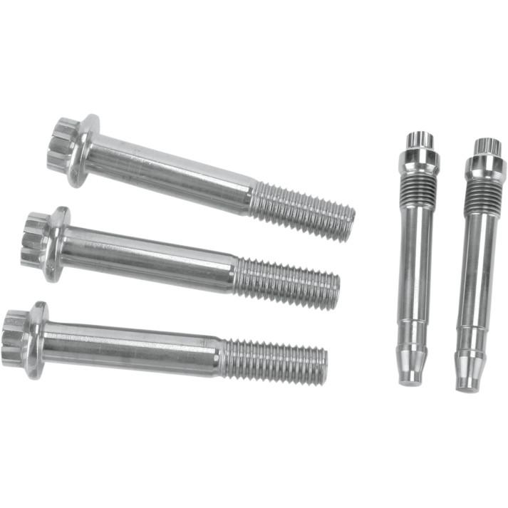 Rear Caliper Mount 12-Point Polished Stainless Individual Brake Bolt Kit