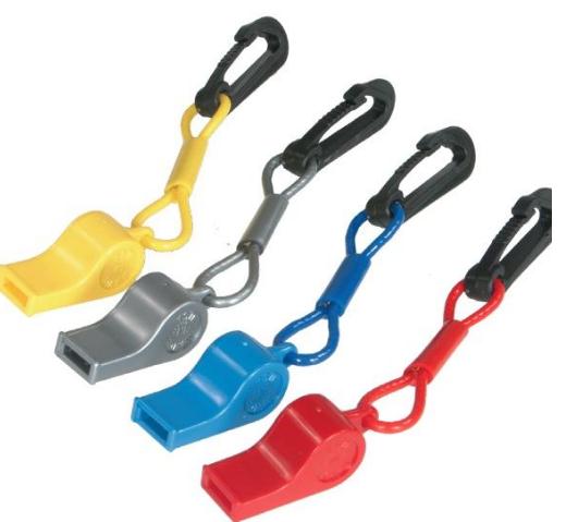 Whistle with Clip - Black