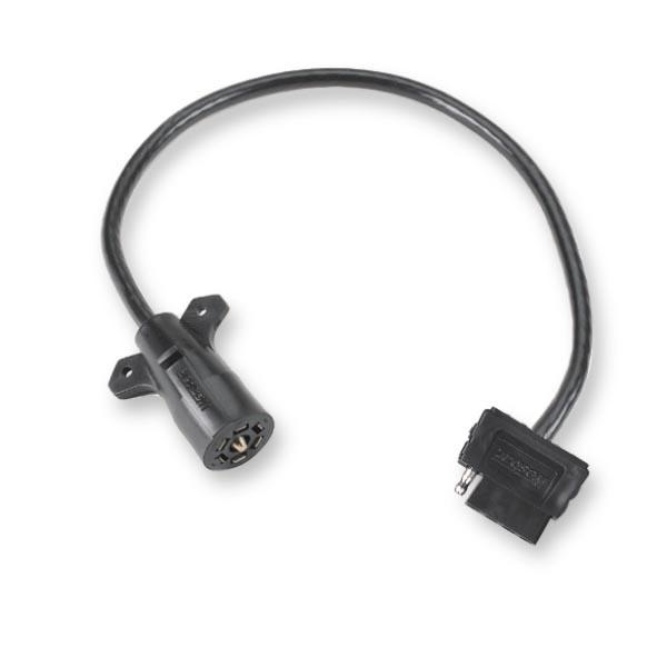 Trailer Plug Adapter - 7-Way to 5-Way with Coiled 4ft Lead