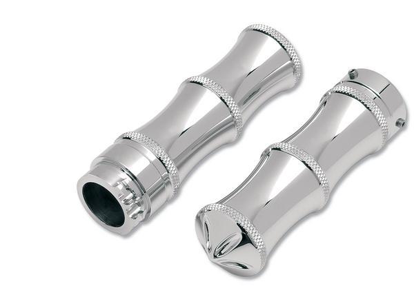 Elite Chrome Billet Grips - Gothic Style