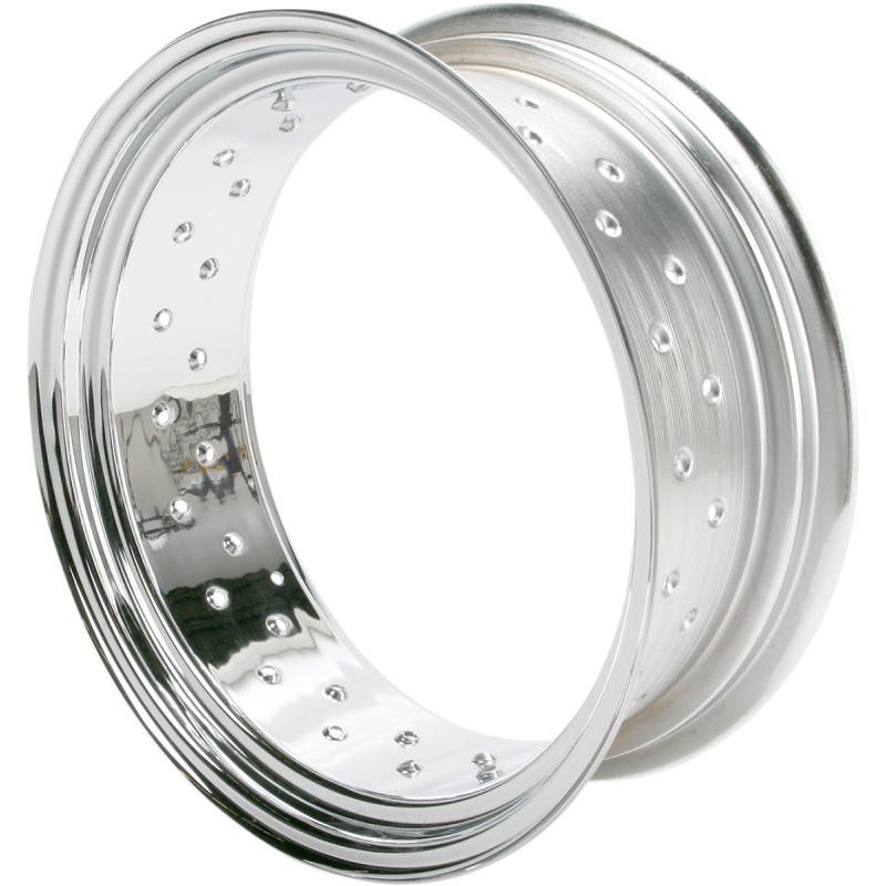Chrome 40 Spoke Custom Spun Steel Rim - 16x6.00in.