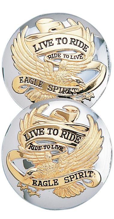 Live To Ride Gas Cap Cover - Gold